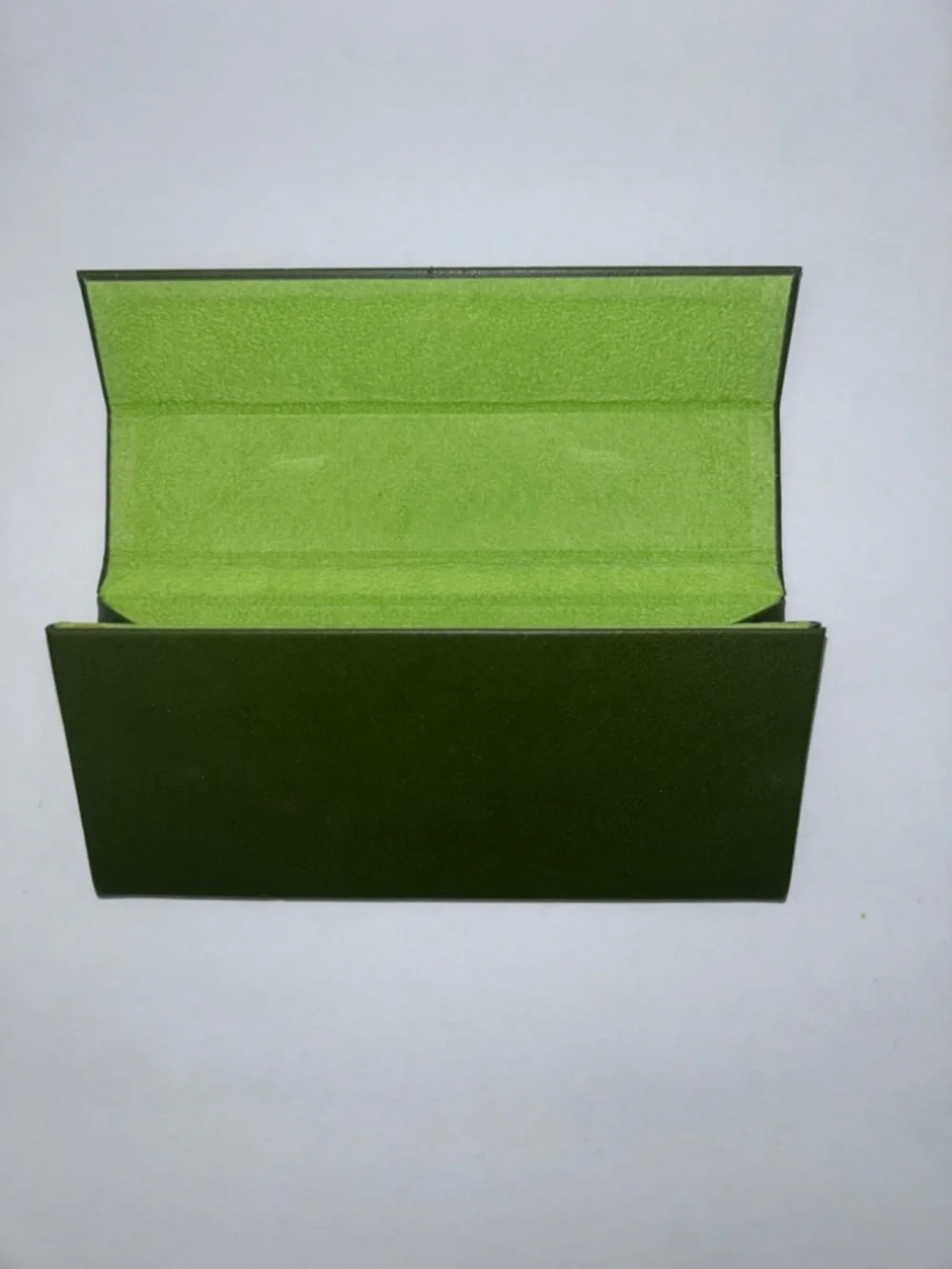 Longchamp Magnetic Trifold Eyewear Case in Dark Olive Green